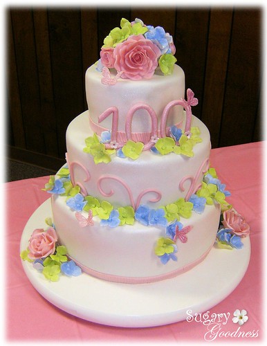 100th Birthday Cake | by Sugary Goodness (Kim)