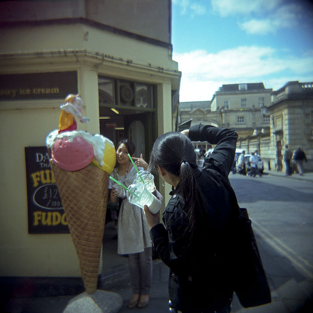 Tourists Want Photos Of The Strangest Things! York Street, Bath.