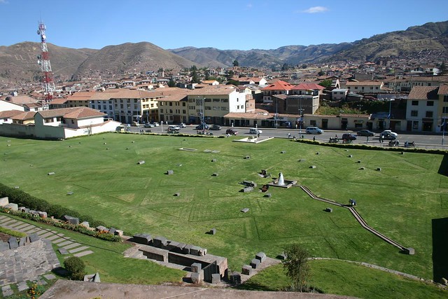 A shot of the gardens outside the Inca temple of Korricancha