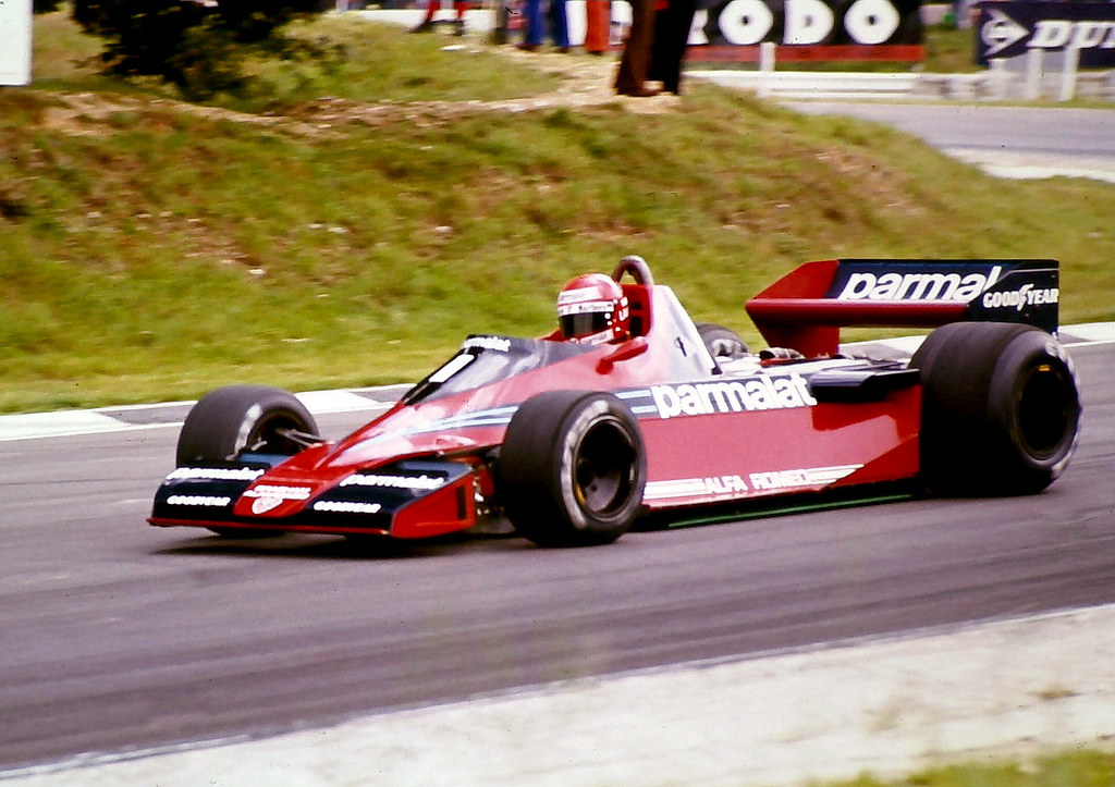 Niki Lauda - Parmalat Racing Team Brabham BT46 - exits Druids Bend during the 1978 British Grand Prix, Brands Hatch