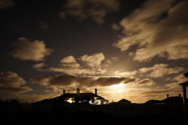 Full Moon rising over Cape Nelson Lighthouse Keeper's Cottage