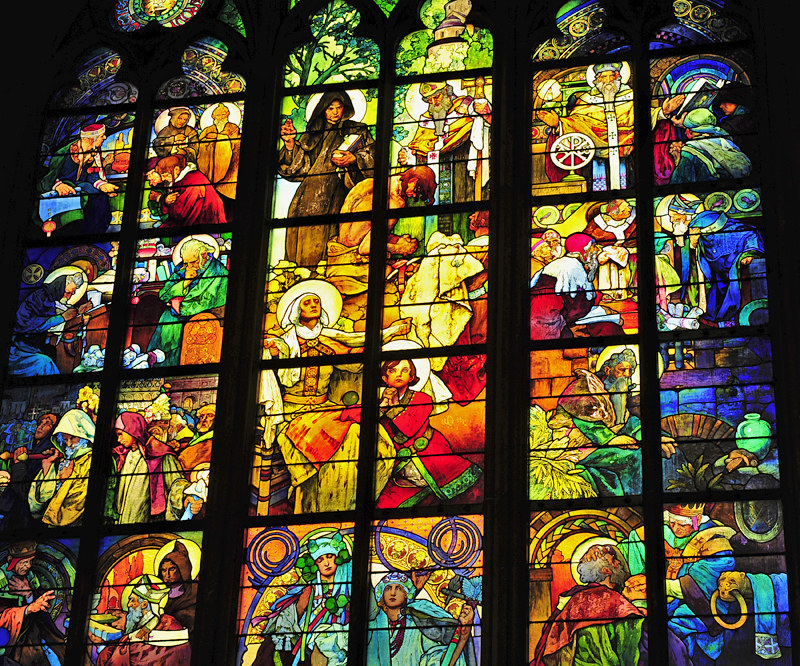 Glass Design By Mucha In Katedrala Sv Vita 聖ヴィート大聖堂 ミュシャの Flickr