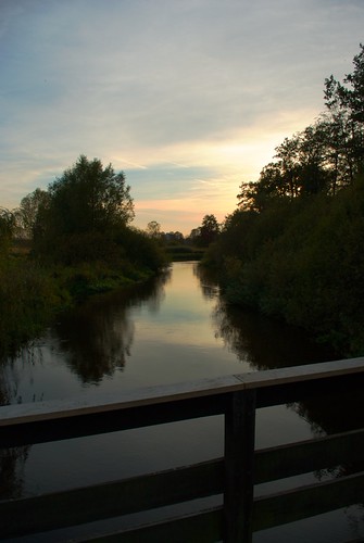 Sunset Along the Aller by e_walk, I used to row along this river.
Celle Niedersachsen Deutschland.blue trees sunset sky orange sun re