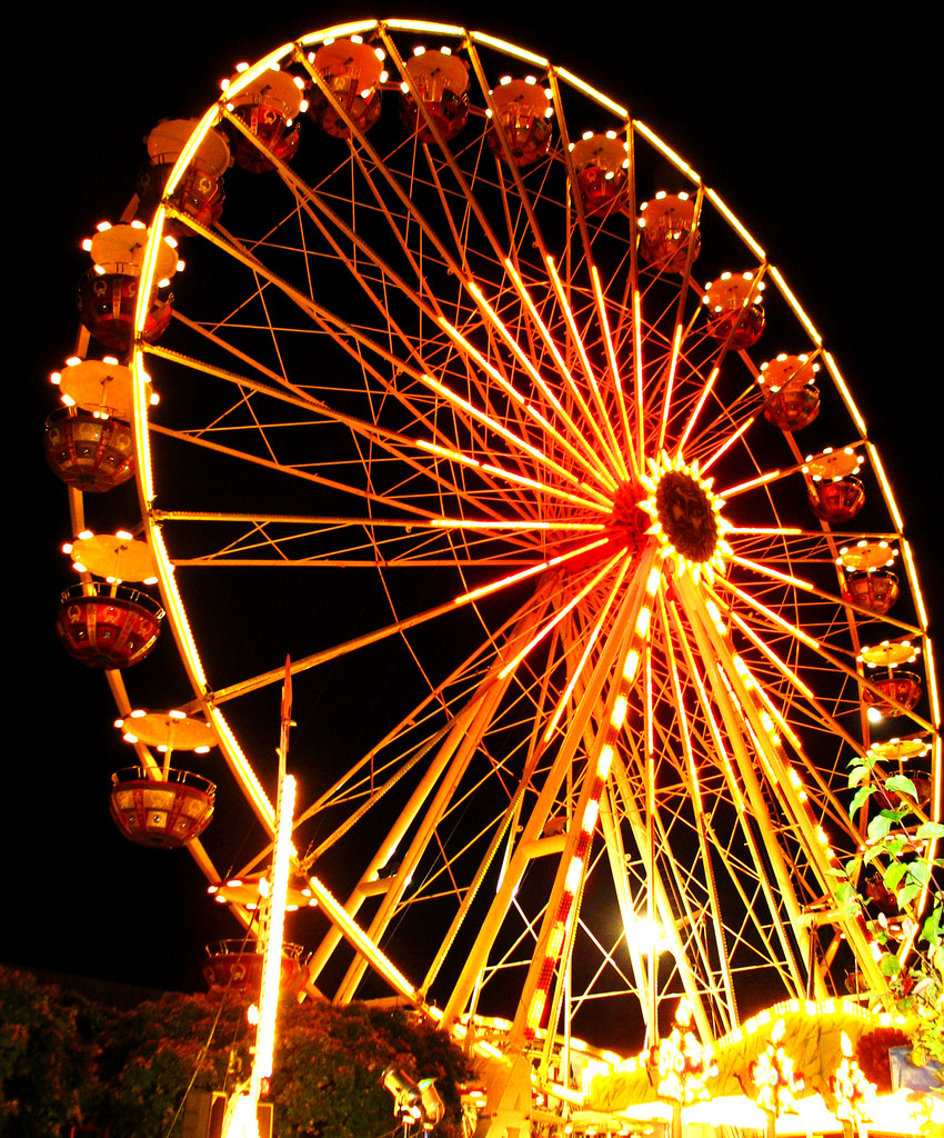 Spinning Ferris Wheel - Fellbach, Germany by Batikart