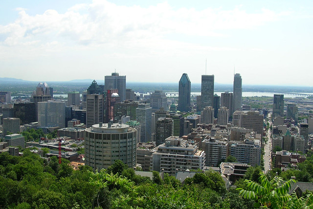 View from Mount Royal in Montreal, Canada
