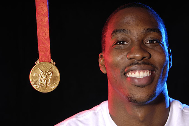Orlando Magic Dwight Howard with 2008 Beijing Olympic Games Medal