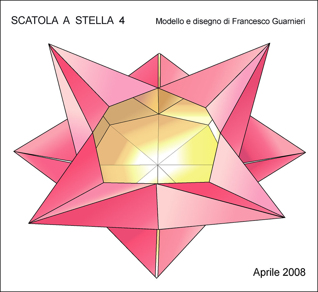 Stella Di Natale Cartamodello.Scatola A Stella 4 Disegno Star Box 4 Drawing Flickr