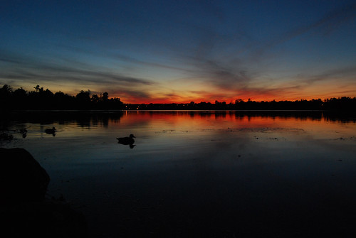 sunset ontario canada reflection water clouds ducks peterborough littlelake nikon18mm55mmf3556gediiafsd