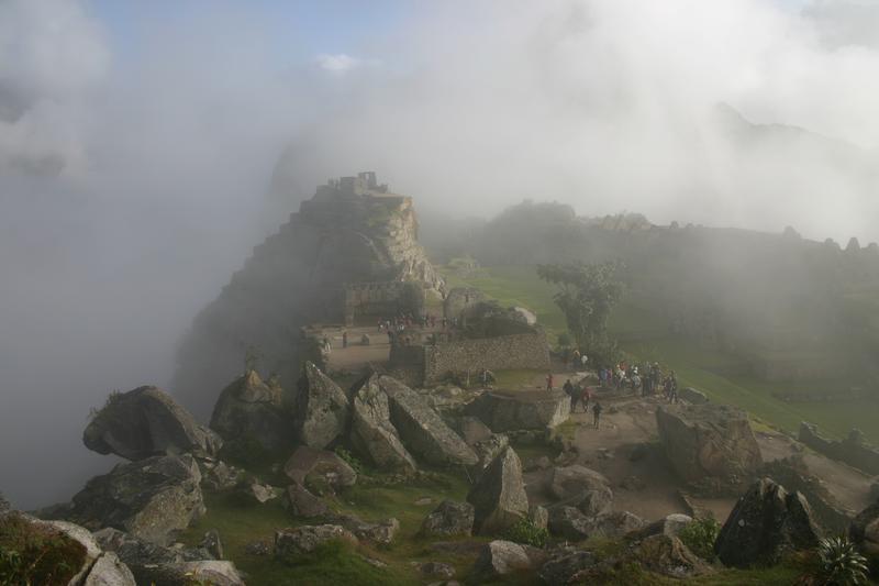 Machu Picchu under clouds