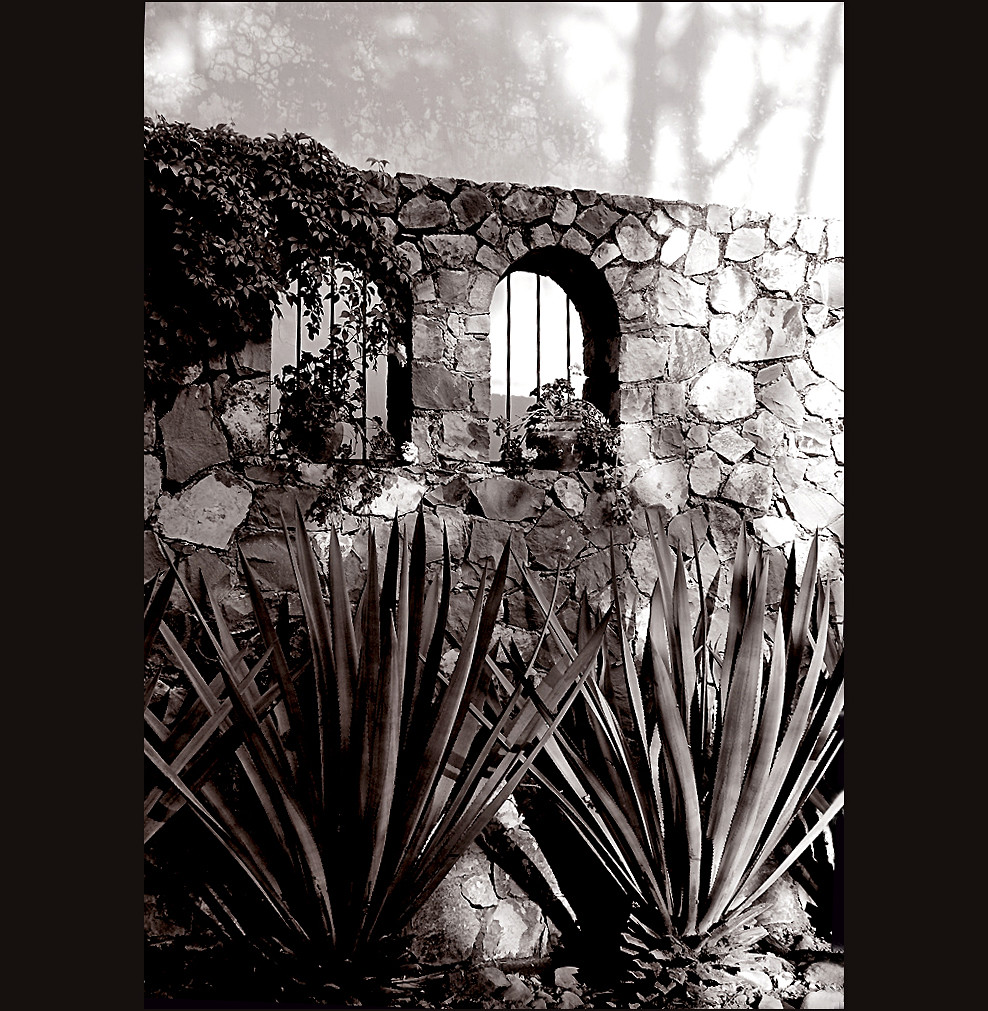 hacienda in the sun | the b&w version gives it a sense of an… | Flickr