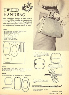 Bag1 | Photo and page 1of instructions for 1955 tweed handba… | Flickr