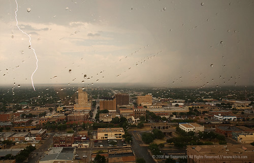 rain clouds downtown texas tx aerialview aerial lightning abilene kitsweeney