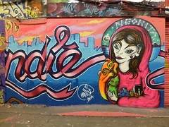 Femme Fierce graffiti, Leake Street