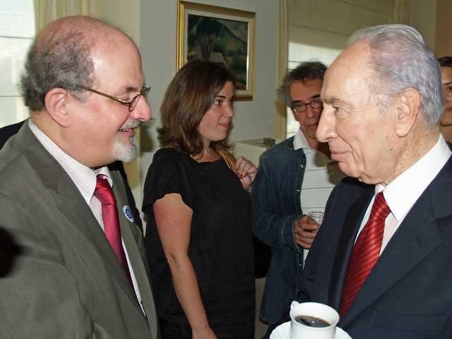 Salman Rushdie and Shimon Peres by David Shankbone