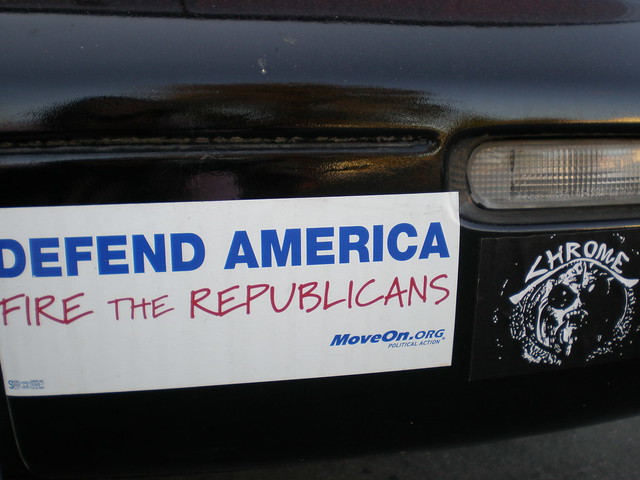 Santa Cruz Car Stickers - Defend America Fire the Republicans