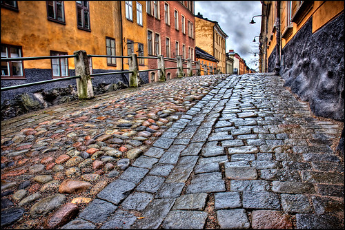 Rainy street of Stockholm by Stina Stockholm