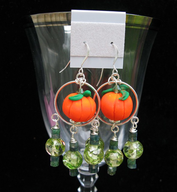 Pumpkin earrings...$15.00