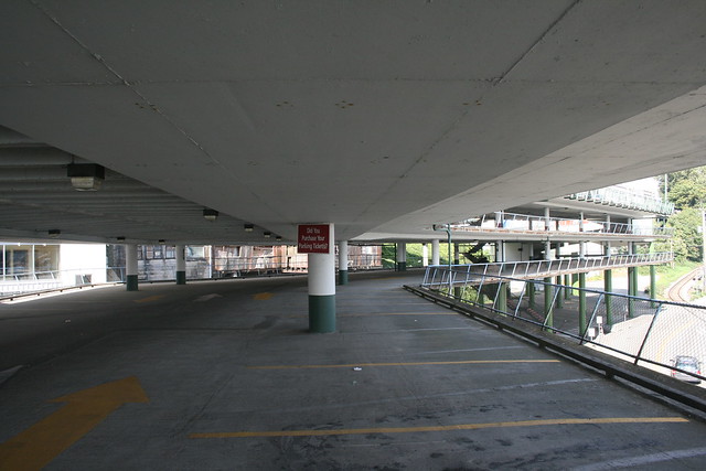 Largely Empty Parking Lot in New Westminster