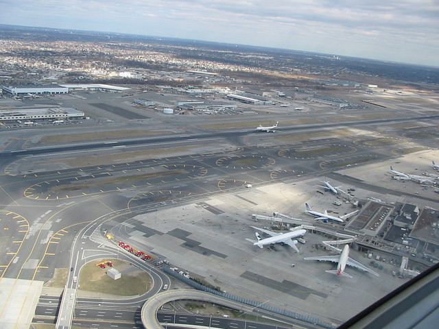 Coming in over the terminals - JFK