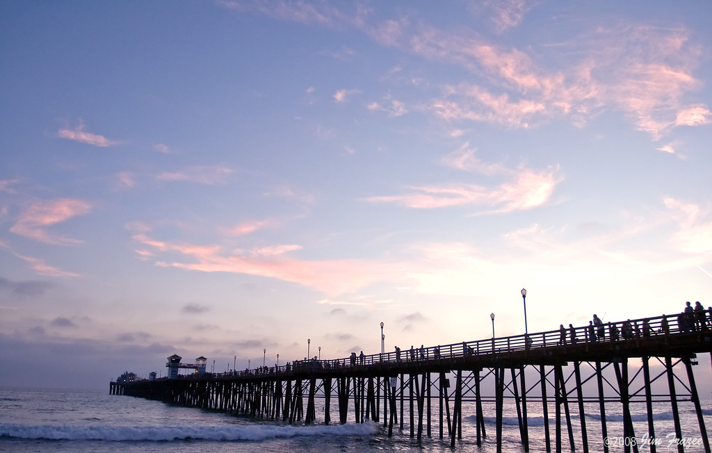 Summer Sunset at the Oceanside Pier by Jim Frazee