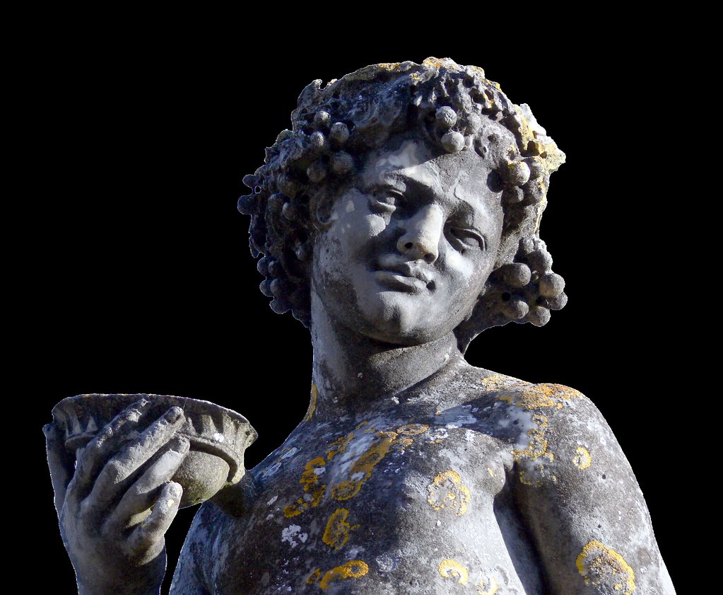 Young Bacchus (Dionysus), situated on the bulwark of the Palais de la Berbi...