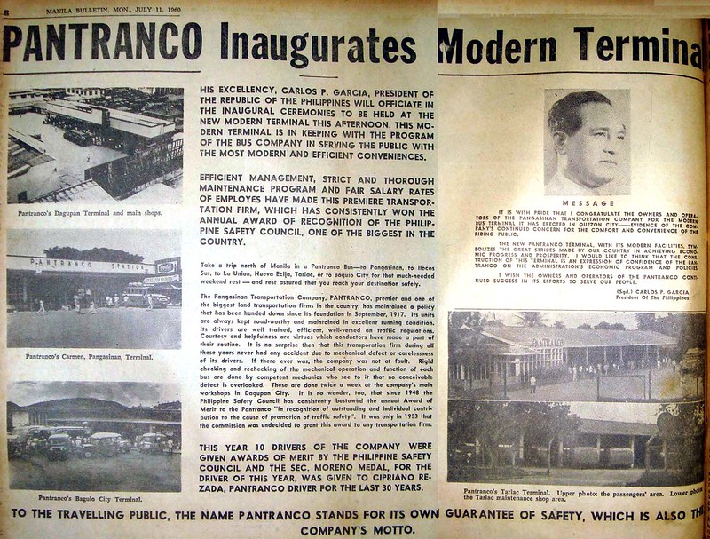 1960 July 11 New Pantranco terminal