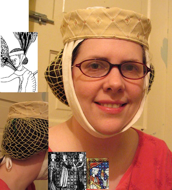 Circa 1275-1300 netted hairnet experiment done