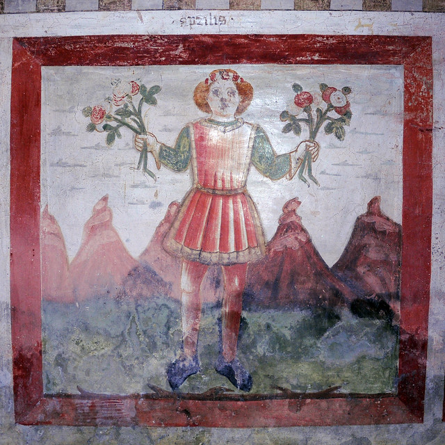 The Labours of the Months, frescoes' cycle in the choir of San Michele in Palagnedra, Centovalli, CH