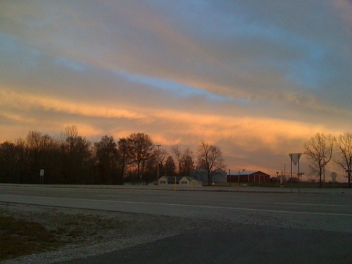 Sunset 11-Dec-2008 by trillich, sunset sky clouds december indiana chandler 2008