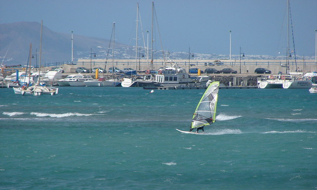 Windsurfing In Corralejo Harbour