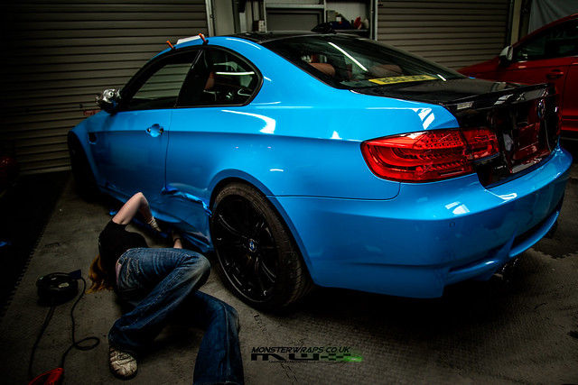 BMW M3 Gloss sky blue wrap