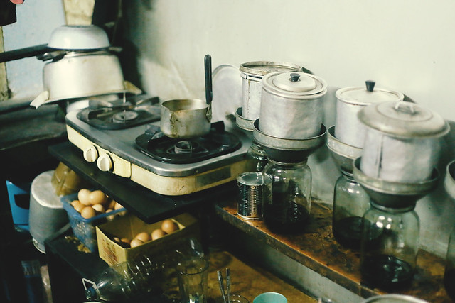 The making of Hanoi egg coffee