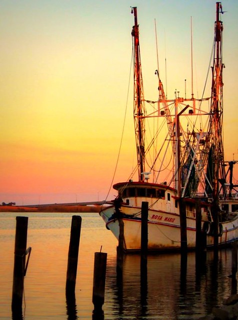 Shrimp Boat at Sunset