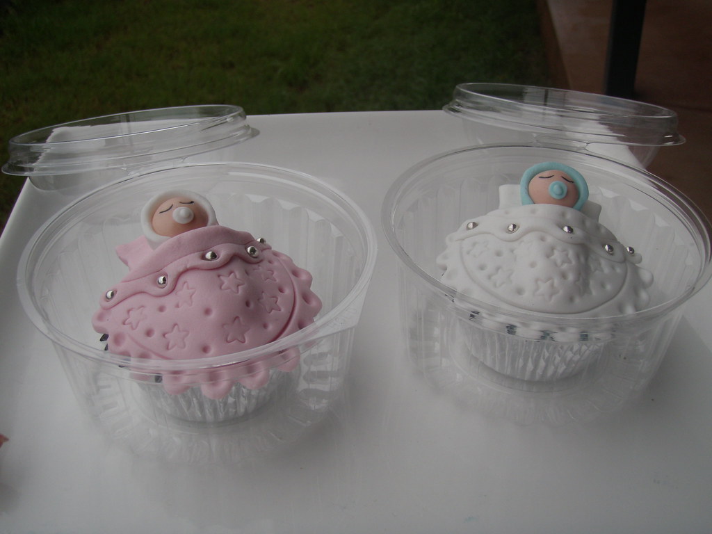 too cute too eat - baby shower cupcakes