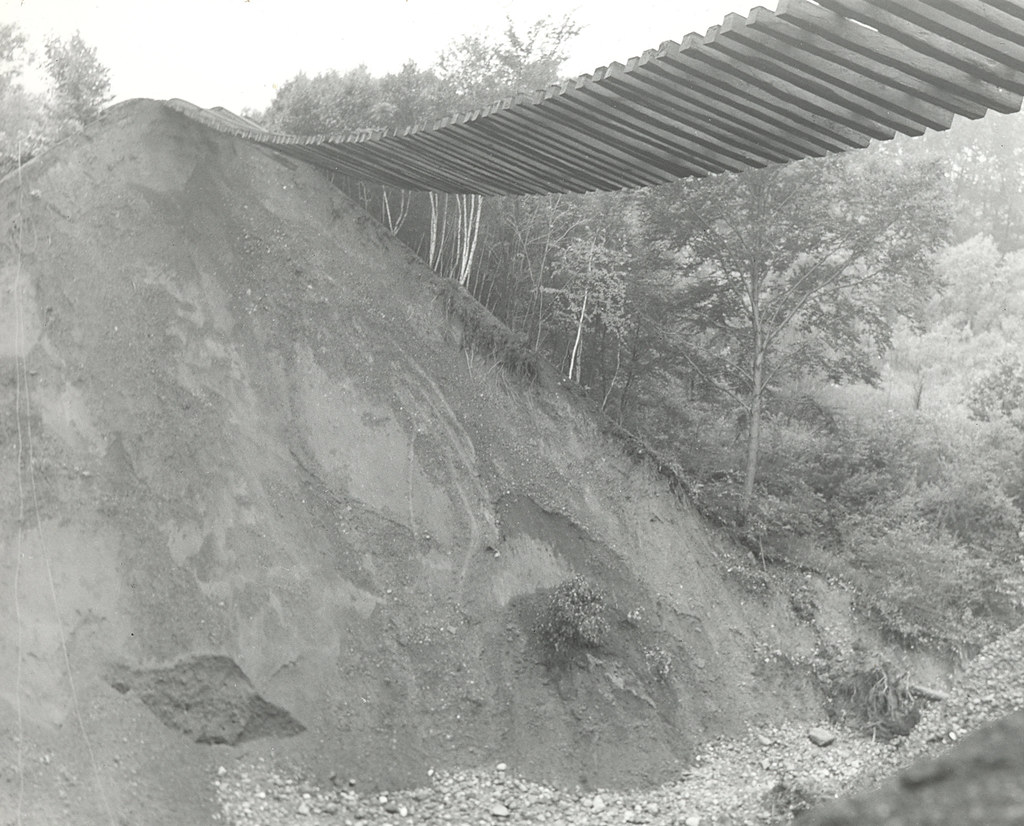 Suspended Railroad Tracks, Peckman Flood, Little Falls, NJ, 1945