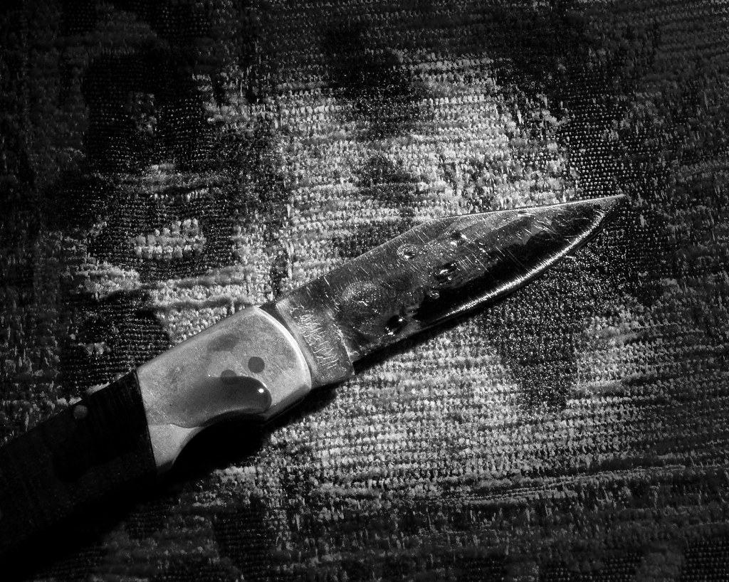 Reminants of a Murder | The bloody knife and a blood stained… | Flickr