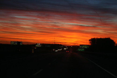 2008okt_Indiana_123 by emzepe, We had a wonderful sunset on the highway as we were heading home to Indiana after a day spent in Ohi