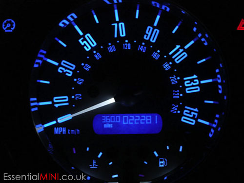 BLUE WHITE MINI R50 Dash Lights