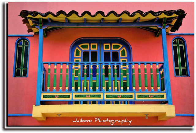 Colorful Balcony at Guatape.