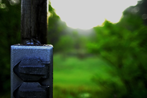 Plug by chobacabra, Water and electricity. morning ex electric sunrise nikon sigma dew flare electricity plug 20mm d200 