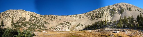 Panorama of the cirque around Johnson Lake in Great Basin National Park, Nevada