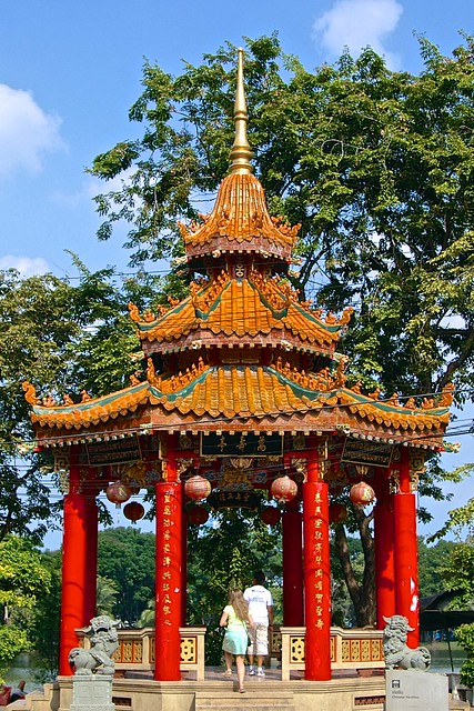 Chinese pavillion in Lumphini Park