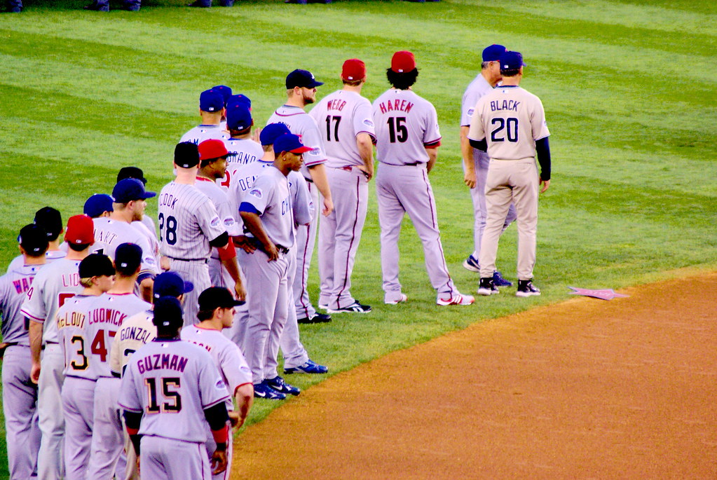 2008 MLB All-Star Game - National League Lining up