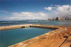 Diamond Head Seawall--Waikiki Natatorium War Memorial near Kaimana Beach