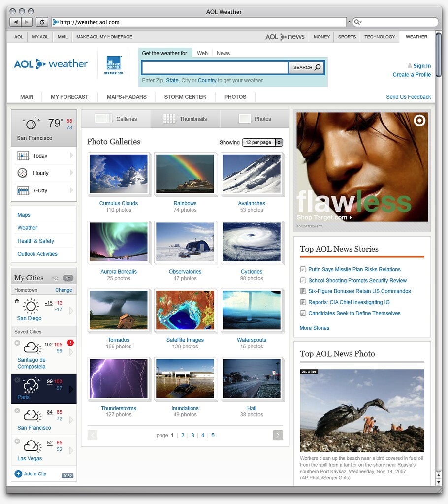 AOL.com Weather, Galleries | Awesome designs by Area 17. www… | Flickr