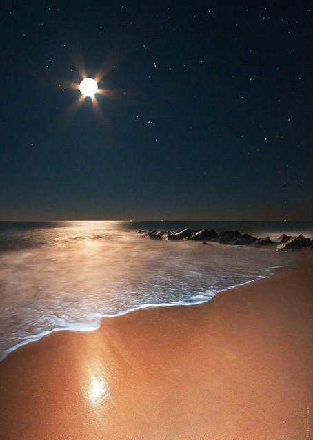 Moonshine, Orion Rising on Vilano Beach With Notes