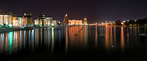 Astana - night river by xbody