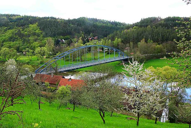 The Berounka River & Skryjský Bridge