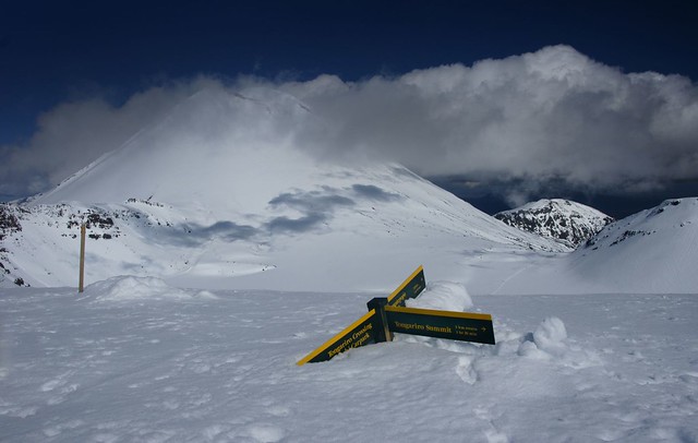 Mount Ngauruhoe in winter