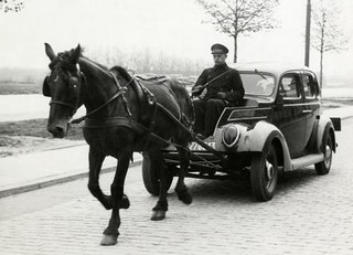 Door paard getrokken taxi